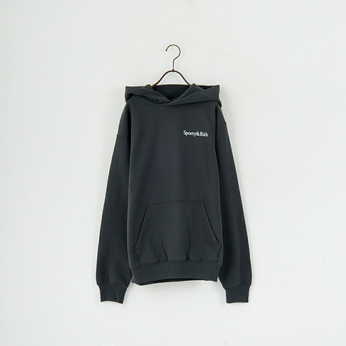 Sporty&Rich [スポーティアンドリッチ] Health is Wealth ソフトフーディ [ST084625300] FADED BLAC