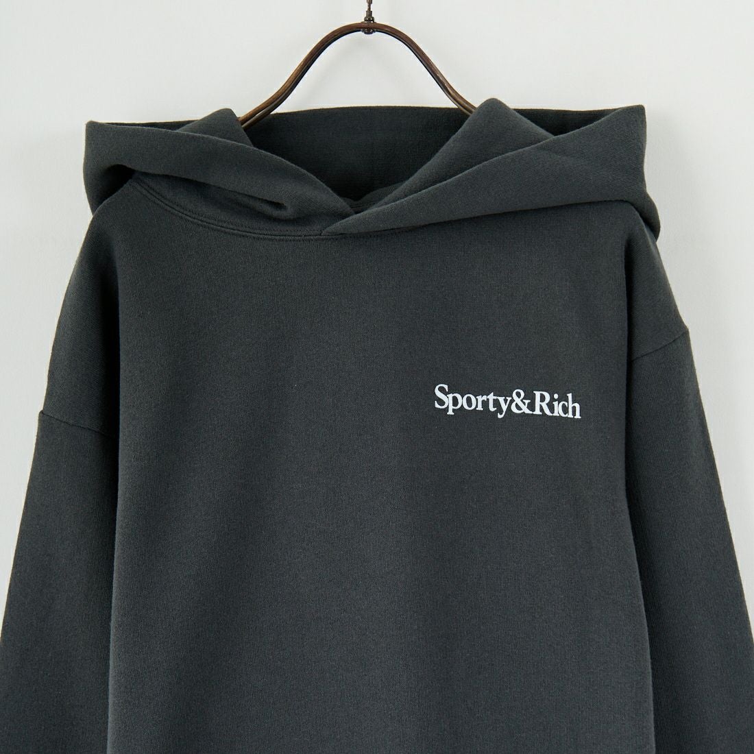 Sporty&Rich [スポーティアンドリッチ] Health is Wealth ソフトフーディ [ST084625300] FADED BLAC