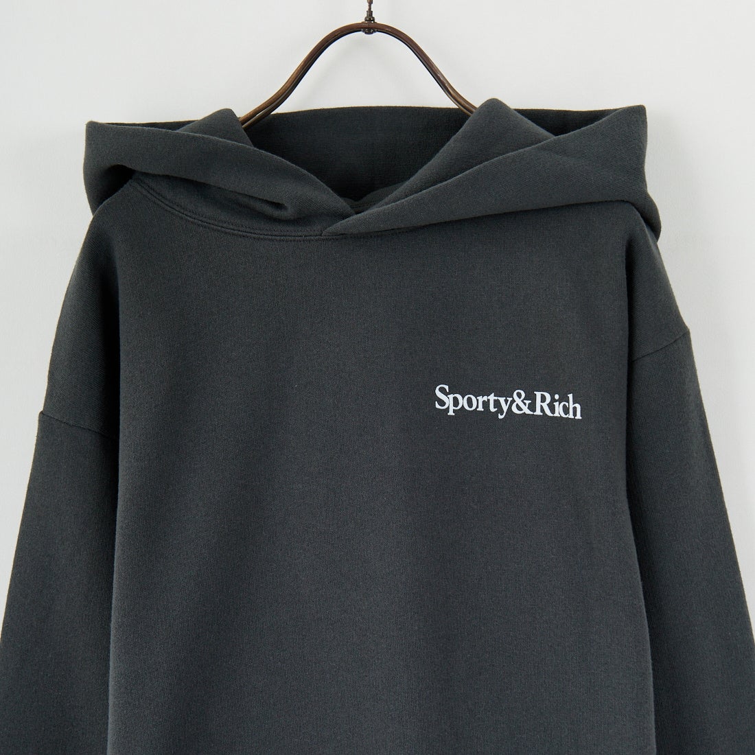 Sporty&Rich [スポーティアンドリッチ] Health is Wealth ソフトフーディ [ST084625300] FADED BLAC