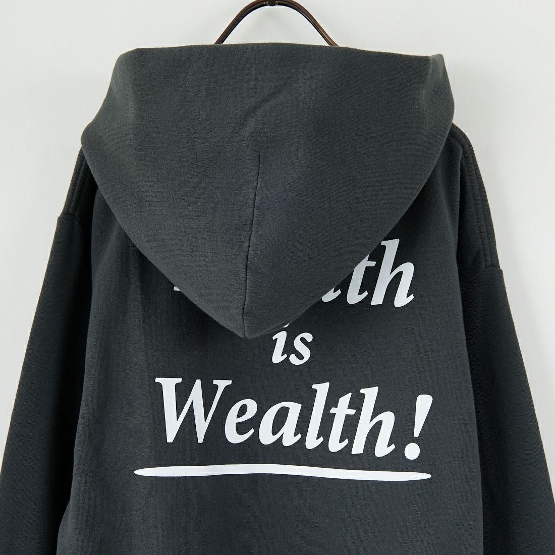 Sporty&Rich [スポーティアンドリッチ] Health is Wealth ソフトフーディ [ST084625300] FADED BLAC