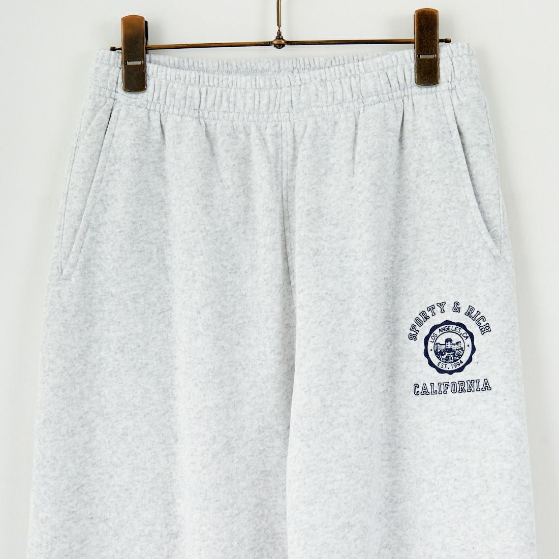 Sporty&Rich [スポーティアンドリッチ] カリフォルニアエンブレム ソフトスウェットパンツ [PA050625300-GY03] H.GRAY