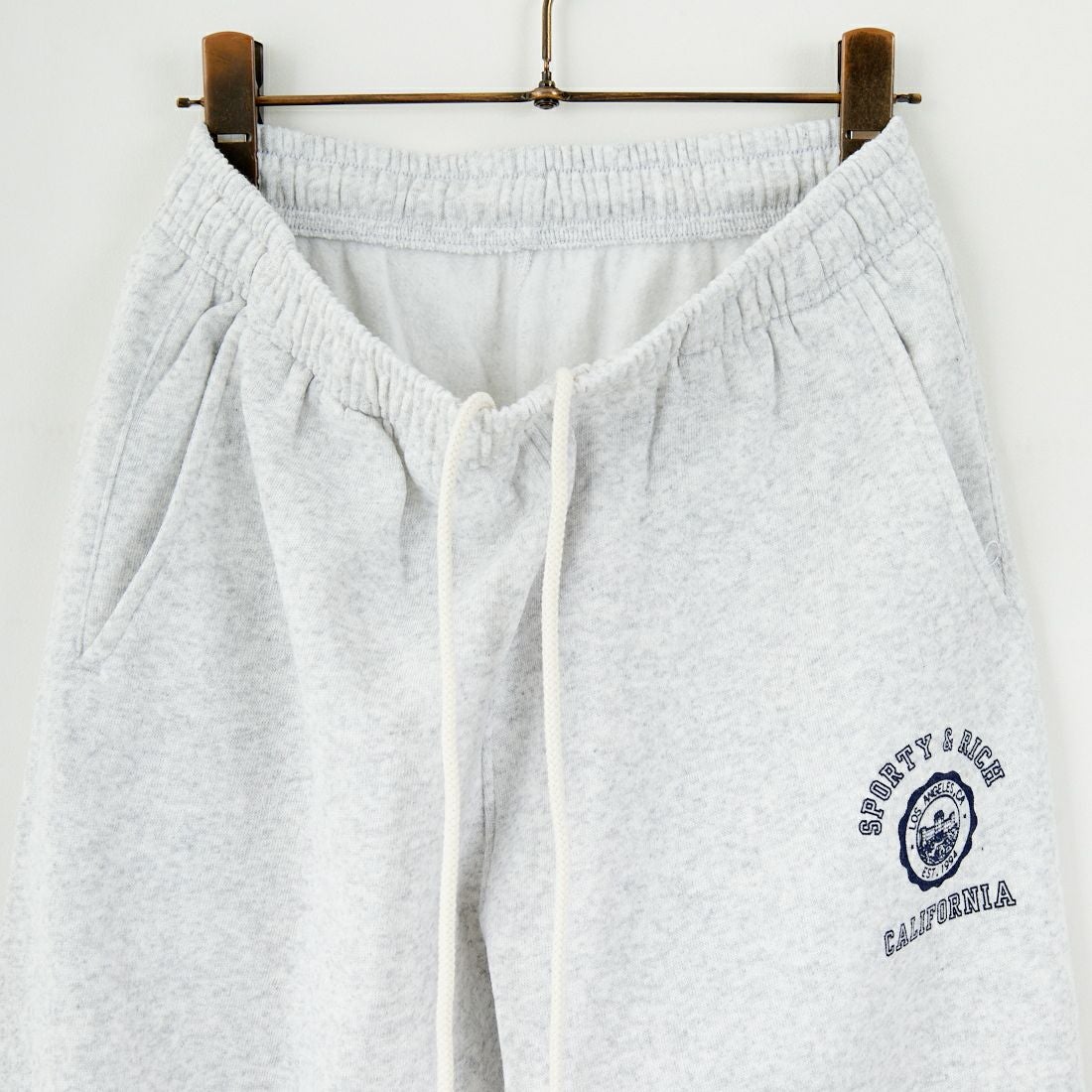 Sporty&Rich [スポーティアンドリッチ] カリフォルニアエンブレム ソフトスウェットパンツ [PA050625300-GY03] H.GRAY
