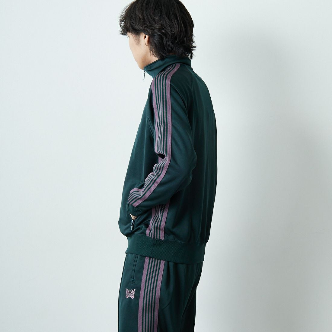 Needles [ニードルズ] トラックジャケット [RW314] B GREEN &&モデル身長：179cm 着用サイズ：M&&