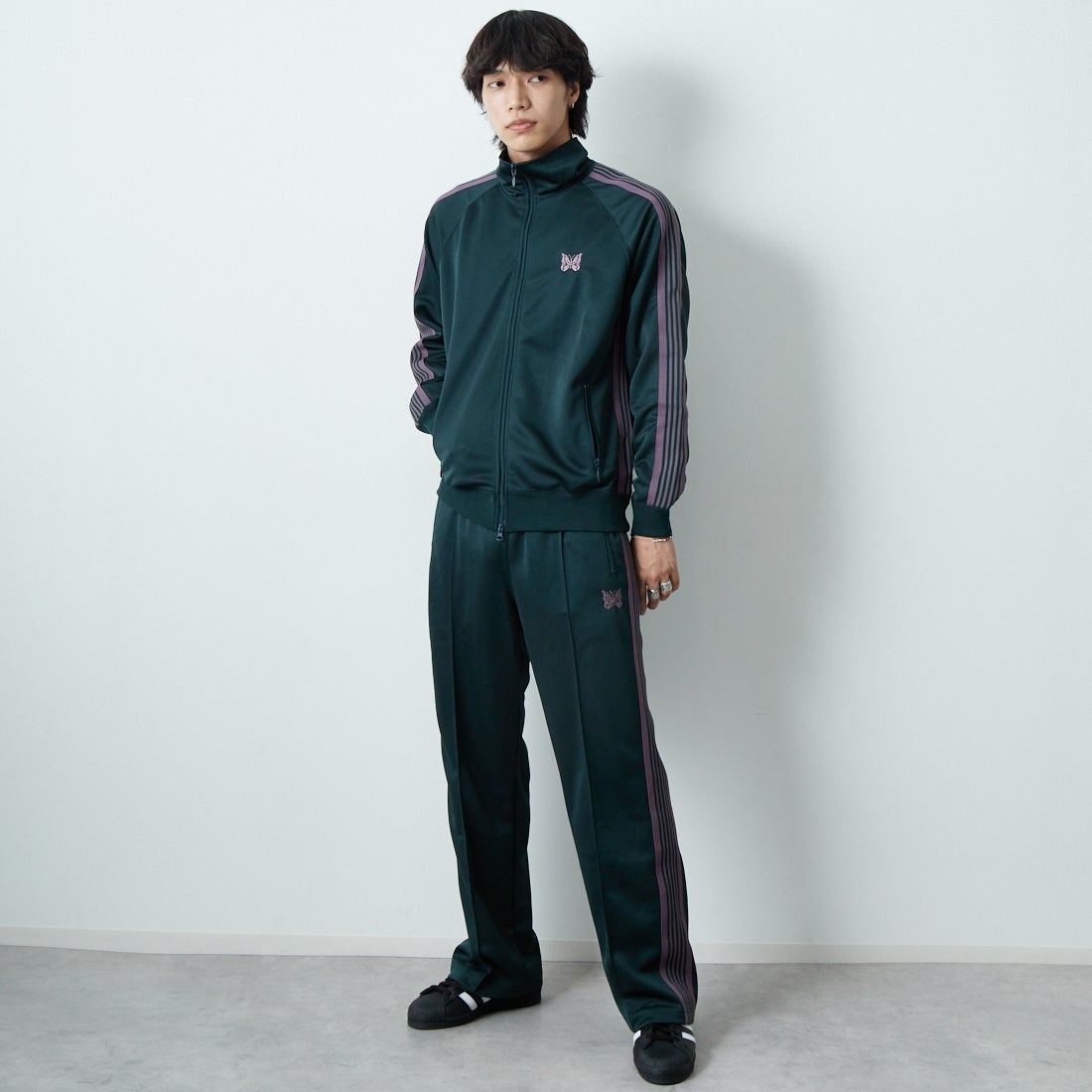 Needles [ニードルズ] トラックジャケット [RW314] B GREEN &&モデル身長：179cm 着用サイズ：M&&