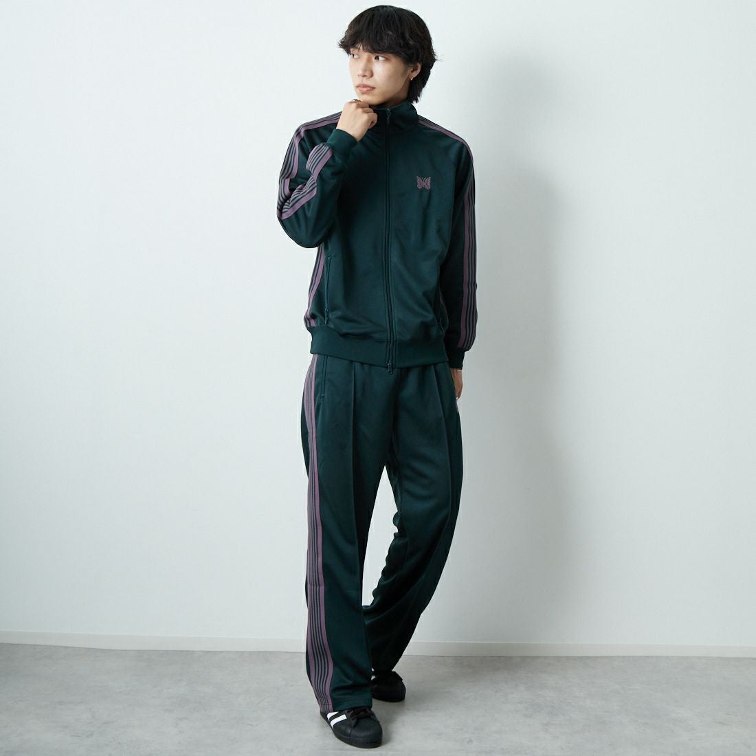 Needles [ニードルズ] トラックジャケット [RW314] B GREEN &&モデル身長：179cm 着用サイズ：M&&