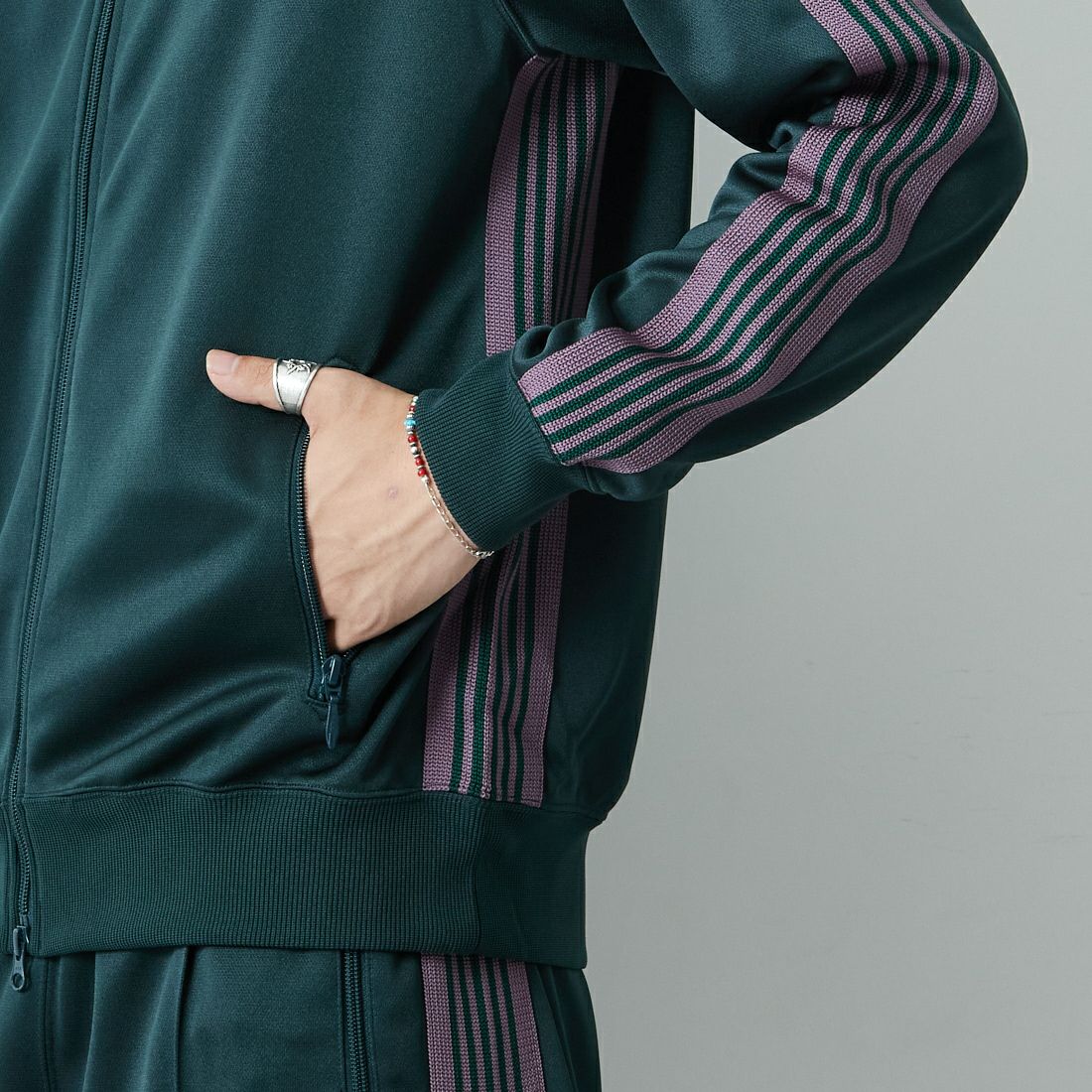 Needles [ニードルズ] トラックジャケット [RW314] B GREEN &&モデル身長：179cm 着用サイズ：M&&