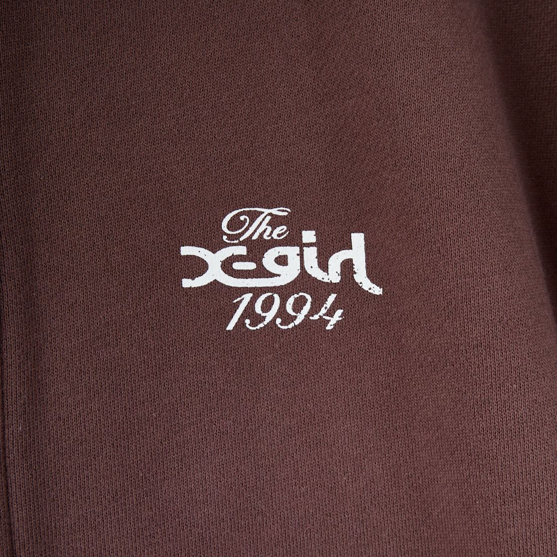 X-girl [エックスガール] ディストレス ジップアップスウェットベスト [105253021009] BROWN