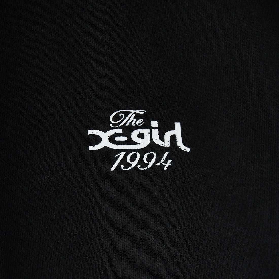 X-girl [エックスガール] ディストレス ジップアップスウェットベスト [105253021009] BLACK