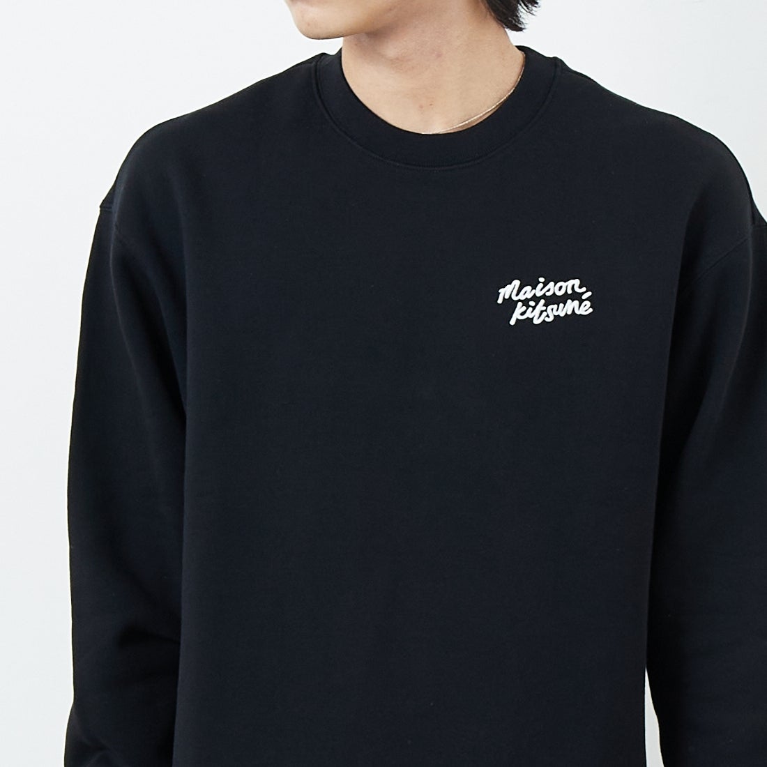 MAISON KITSUNE [メゾン キツネ] ハンドライティング コンフォートスウェット [MM00315KM0341] O197 BK/WH