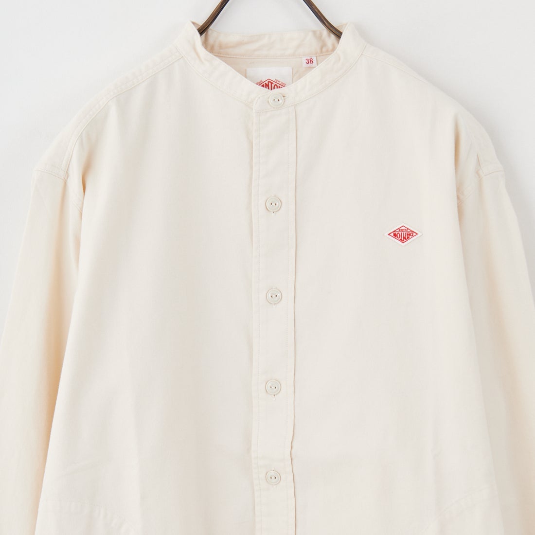 DANTON [ダントン] 先染めビエラ バンドカラーシャツ [DT-B0279VSS] ECRU