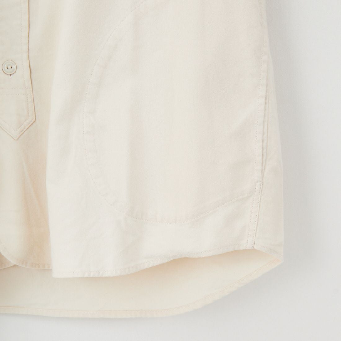 DANTON [ダントン] 先染めビエラ バンドカラーシャツ [DT-B0279VSS] ECRU
