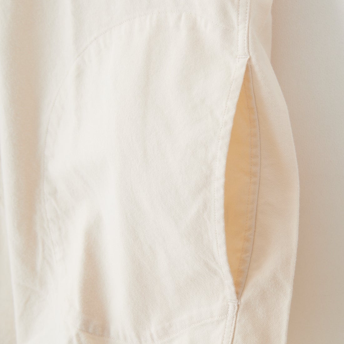 DANTON [ダントン] 先染めビエラ バンドカラーシャツ [DT-B0279VSS] ECRU