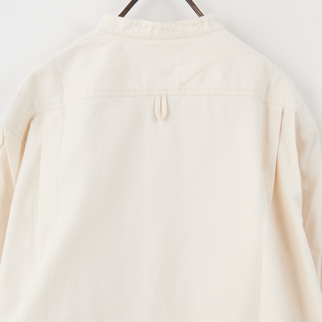 DANTON [ダントン] 先染めビエラ バンドカラーシャツ [DT-B0279VSS] ECRU