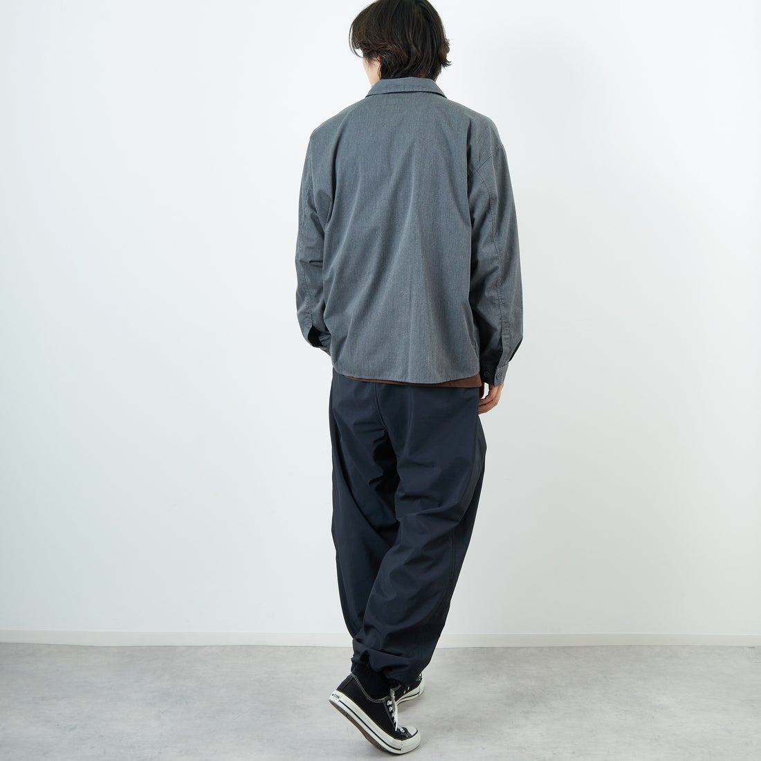 DANTON [ダントン] ワンポイントロゴ シャツジャケット [DT-B0396TCC