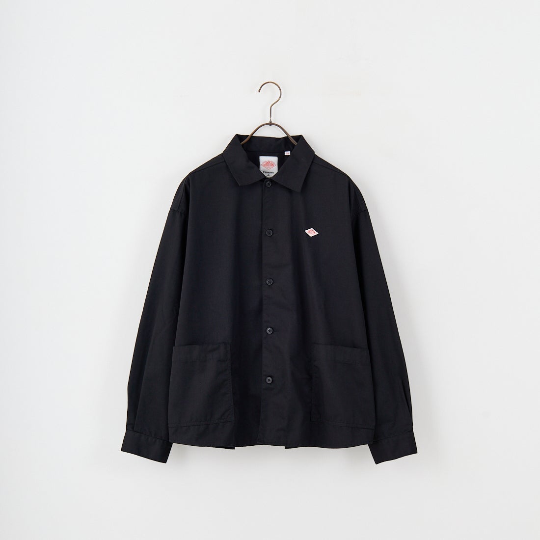 DANTON [ダントン] ワンポイントロゴ シャツジャケット [DT-B0396TCC] BLACK