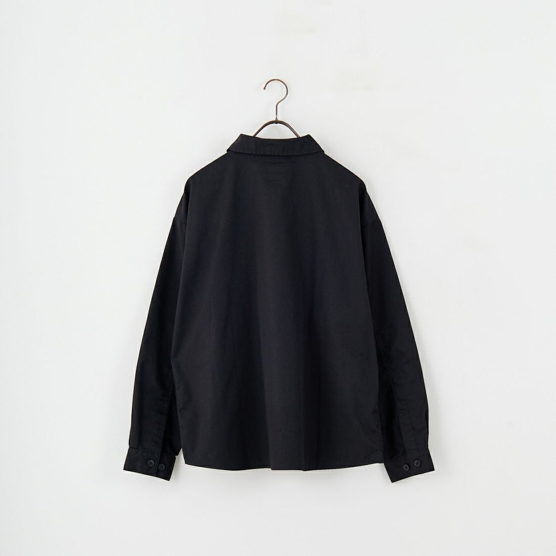 DANTON [ダントン] ワンポイントロゴ シャツジャケット [DT-B0396TCC] BLACK