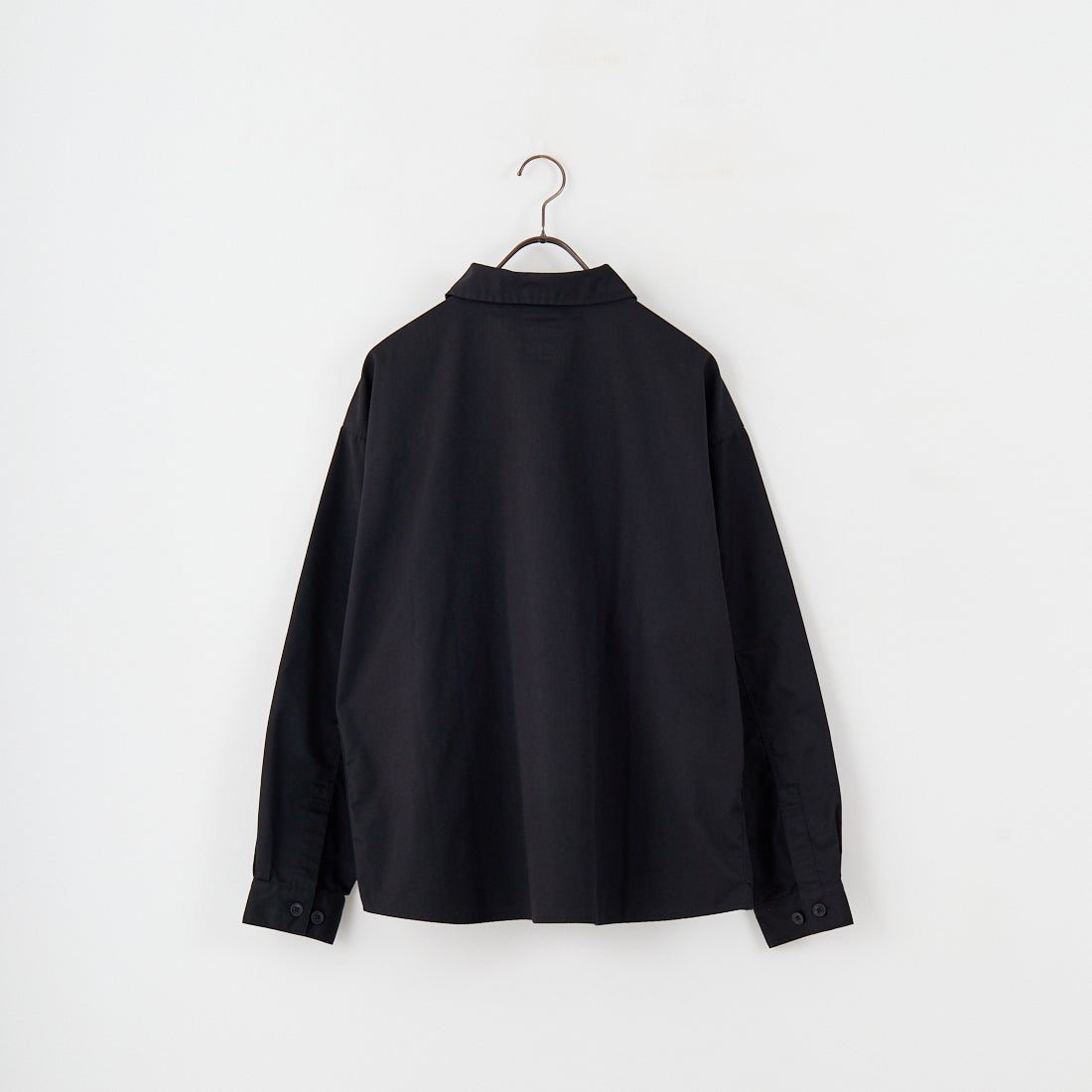 DANTON [ダントン] ワンポイントロゴ シャツジャケット [DT-B0396TCC] BLACK