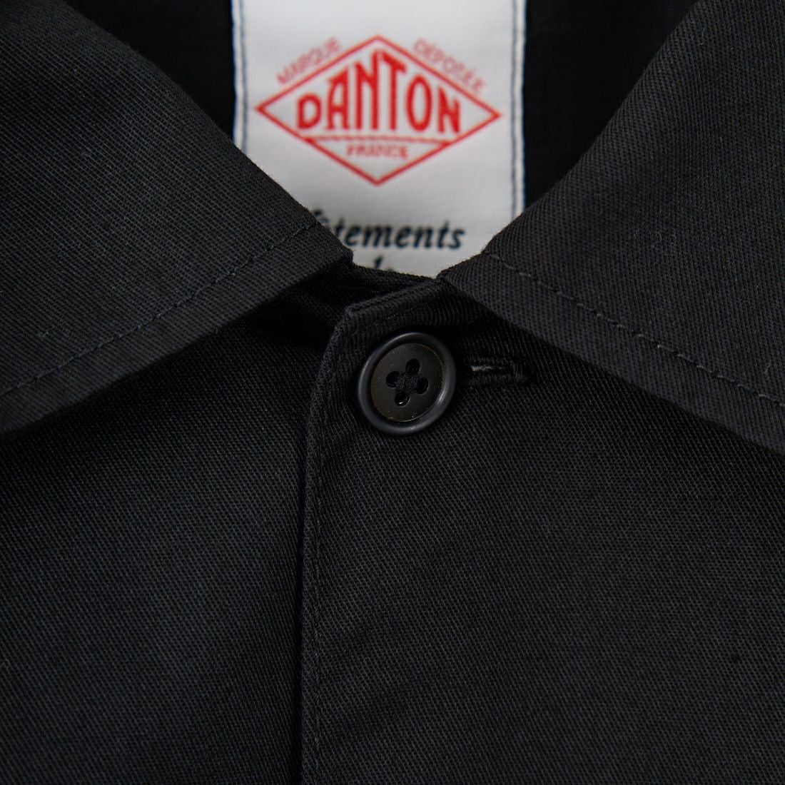 DANTON [ダントン] ワンポイントロゴ シャツジャケット [DT-B0396TCC] BLACK