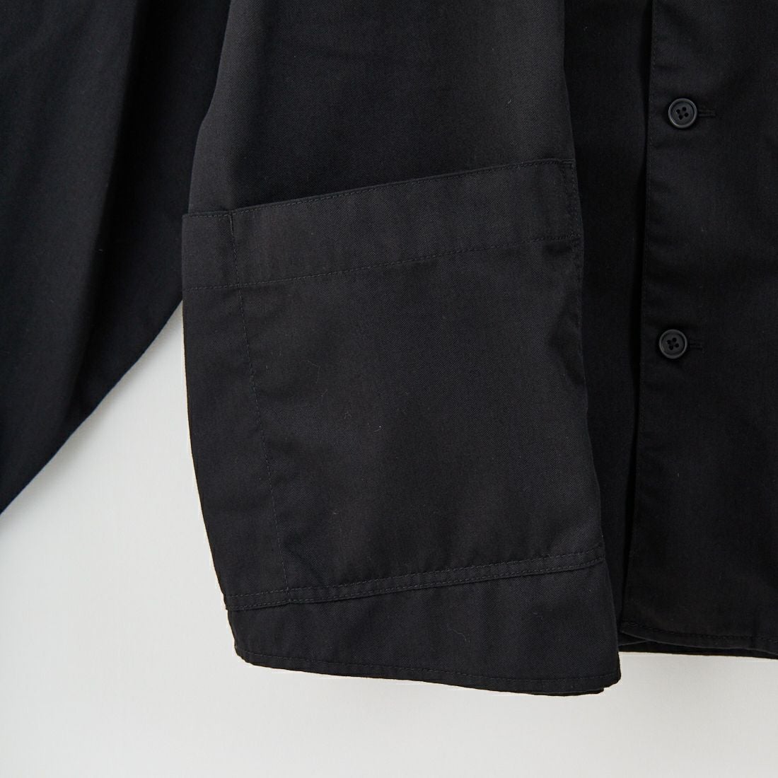 DANTON [ダントン] ワンポイントロゴ シャツジャケット [DT-B0396TCC] BLACK