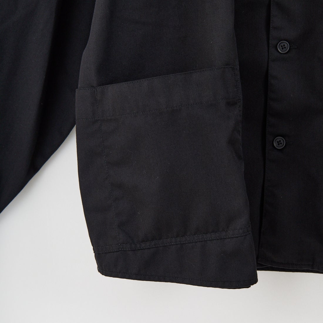 DANTON [ダントン] ワンポイントロゴ シャツジャケット [DT-B0396TCC] BLACK