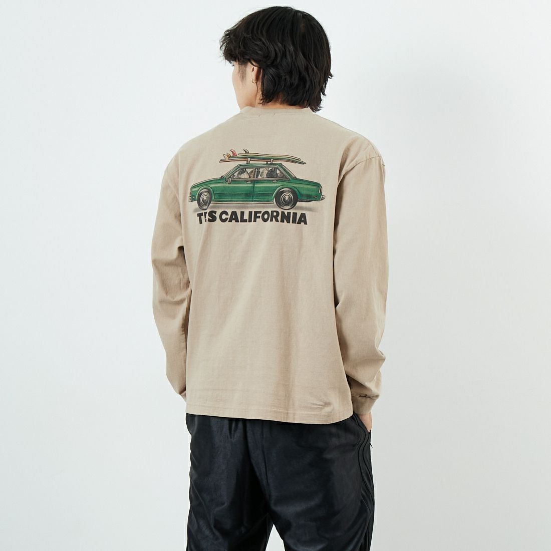 The Endless Summer [エンドレスサマー] 4BUHI ロングスリーブ Tシャツ [FH-25774327] 35 BEIGE &&モデル身長：179cm 着用サイズ：M&&