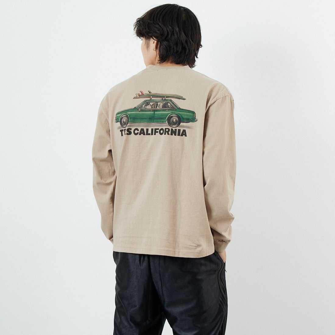 The Endless Summer [エンドレスサマー] 4BUHI ロングスリーブ Tシャツ [FH-25774327] 35 BEIGE &&モデル身長：179cm 着用サイズ：M&&