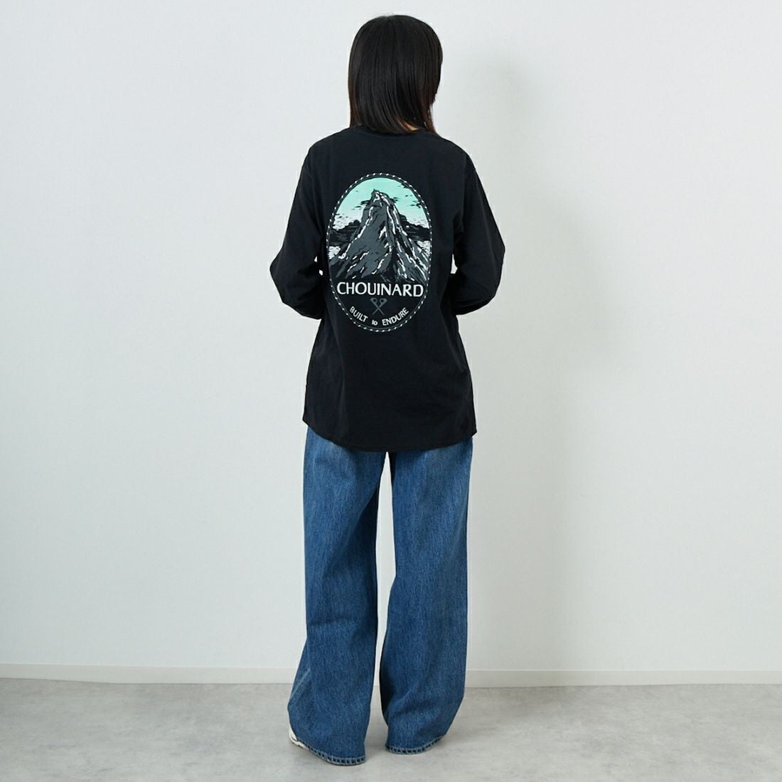 patagonia [パタゴニア] メンズ ロングスリーブ シュイナード クレスト レスポンシビリティー [37779] BLK &&モデル身長：162cm 着用サイズ：S&&