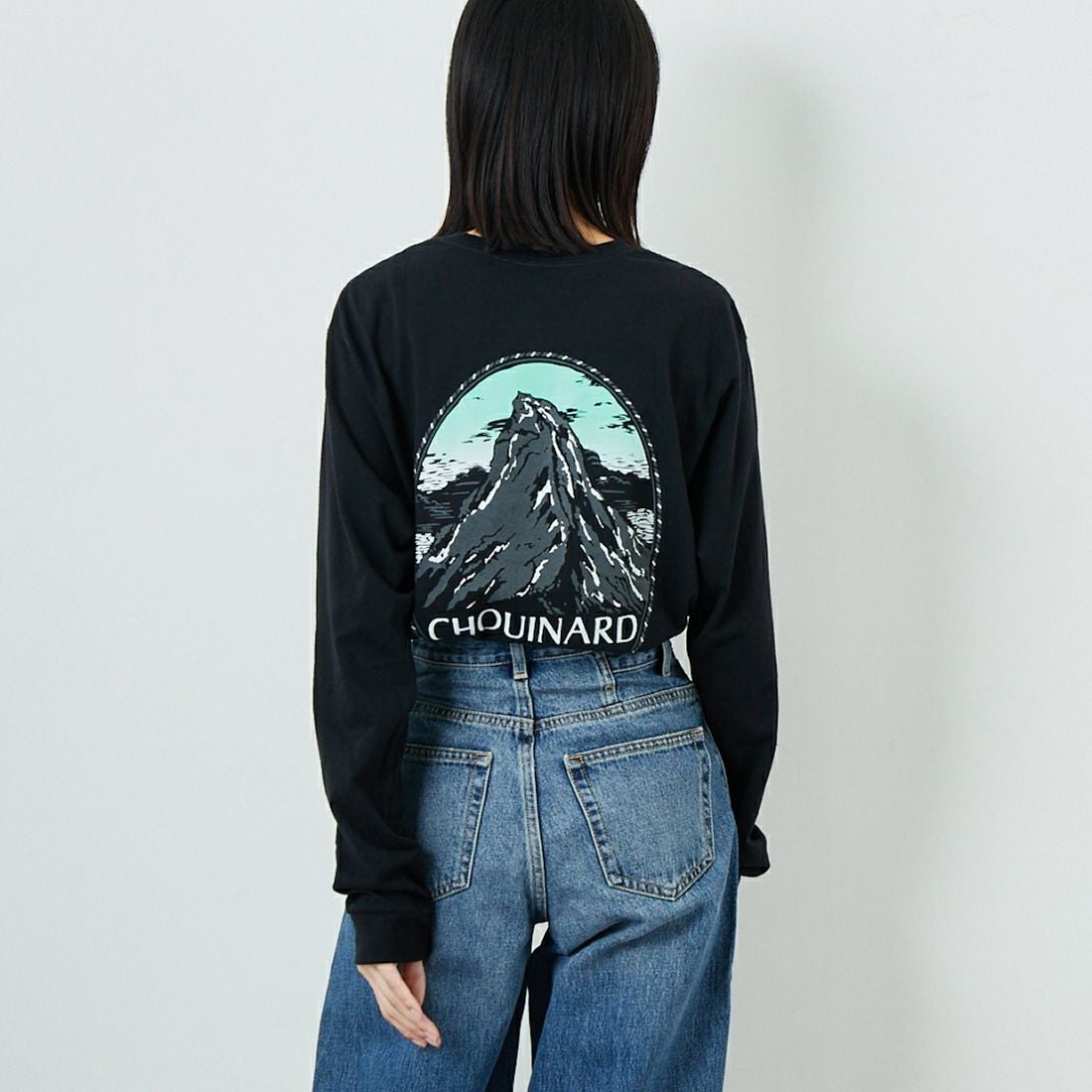 patagonia [パタゴニア] メンズ ロングスリーブ シュイナード クレスト レスポンシビリティー [37779] BLK &&モデル身長：162cm 着用サイズ：S&&