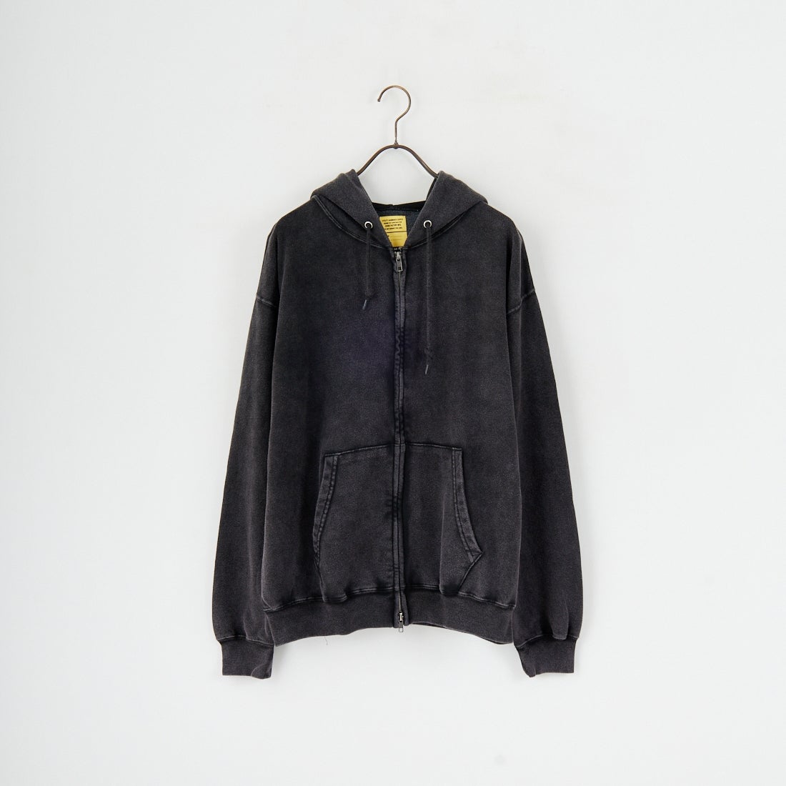 Jeans Factory Clothes [ジーンズファクトリークローズ] T/C ケミカル加工 裏毛ジップパーカー [2523-467IN] BLACK