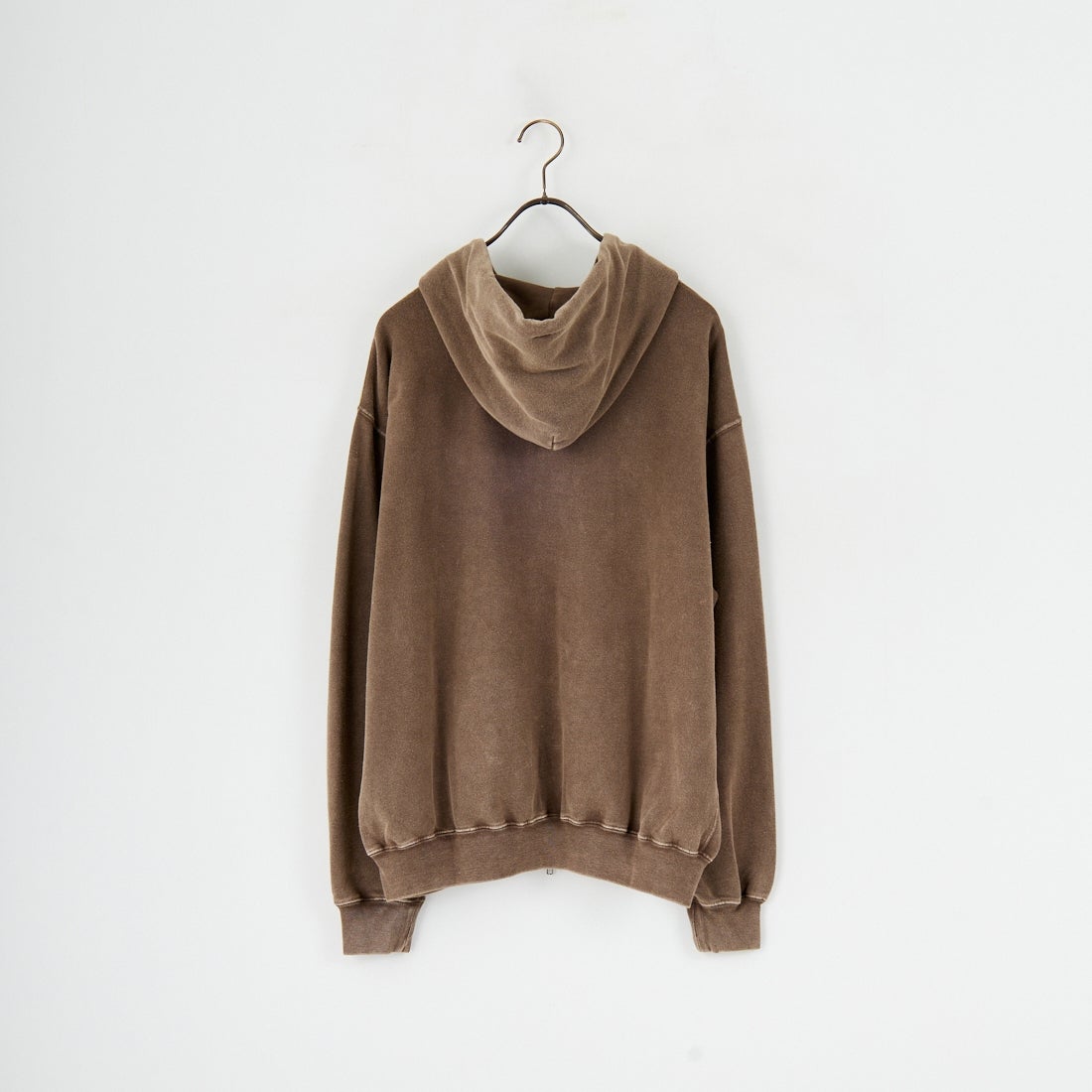 Jeans Factory Clothes [ジーンズファクトリークローズ] T/C ケミカル加工 裏毛ジップパーカー [2523-467IN] BROWN