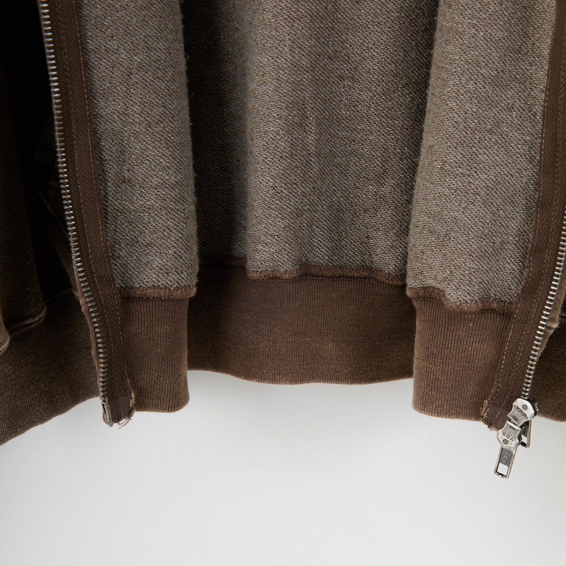 Jeans Factory Clothes [ジーンズファクトリークローズ] T/C ケミカル加工 裏毛ジップパーカー [2523-467IN] BROWN