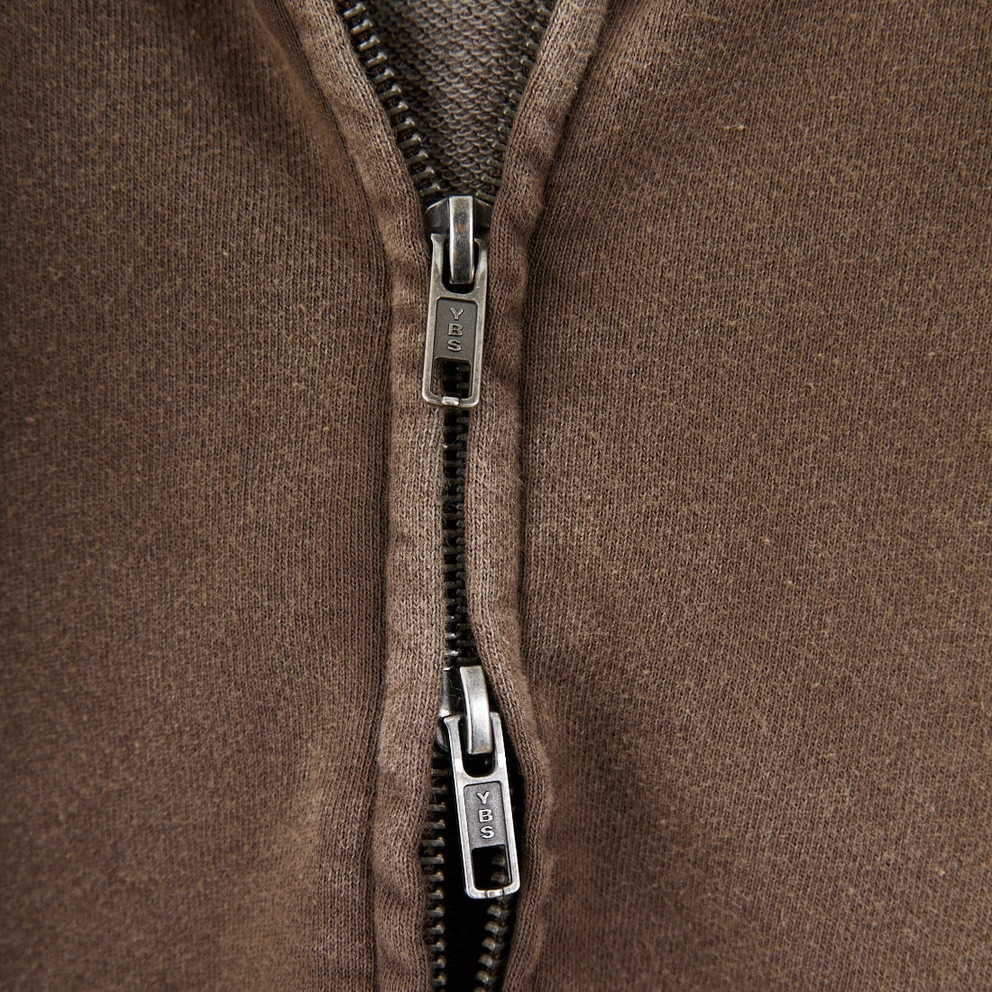 Jeans Factory Clothes [ジーンズファクトリークローズ] T/C ケミカル加工 裏毛ジップパーカー [2523-467IN] BROWN