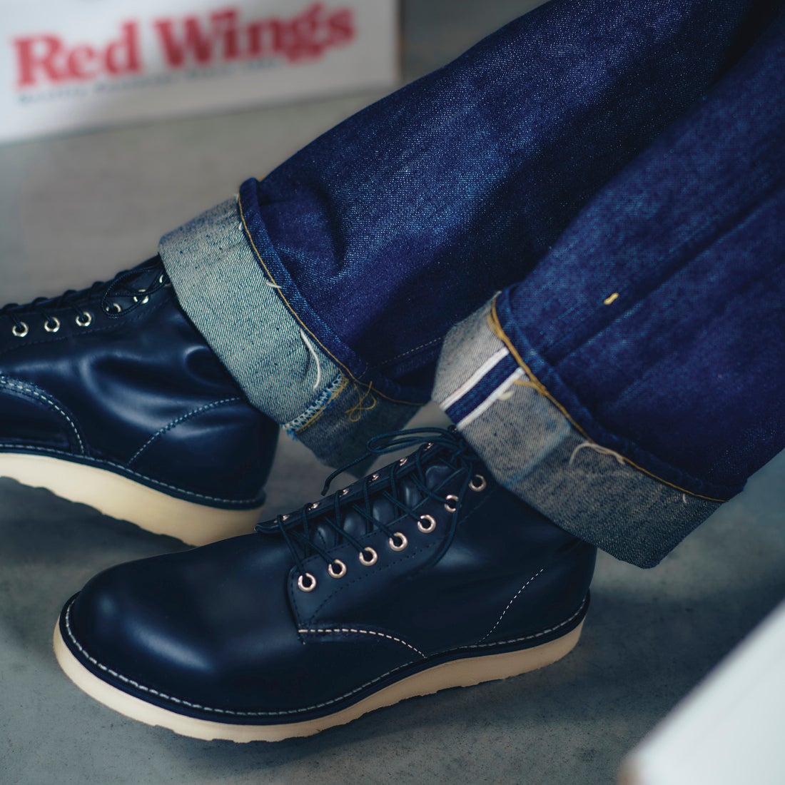 RED WING [レッドウィング] 6インチ クラシックラウンド Dワイズ [8165] ﾌﾞﾗｯｸ ｸﾛｰﾑ
