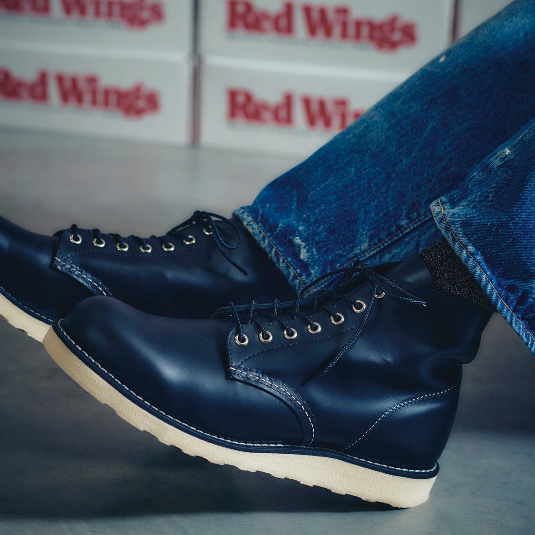 RED WING [レッドウィング] 6インチ クラシックラウンド Dワイズ [8165] ﾌﾞﾗｯｸ ｸﾛｰﾑ