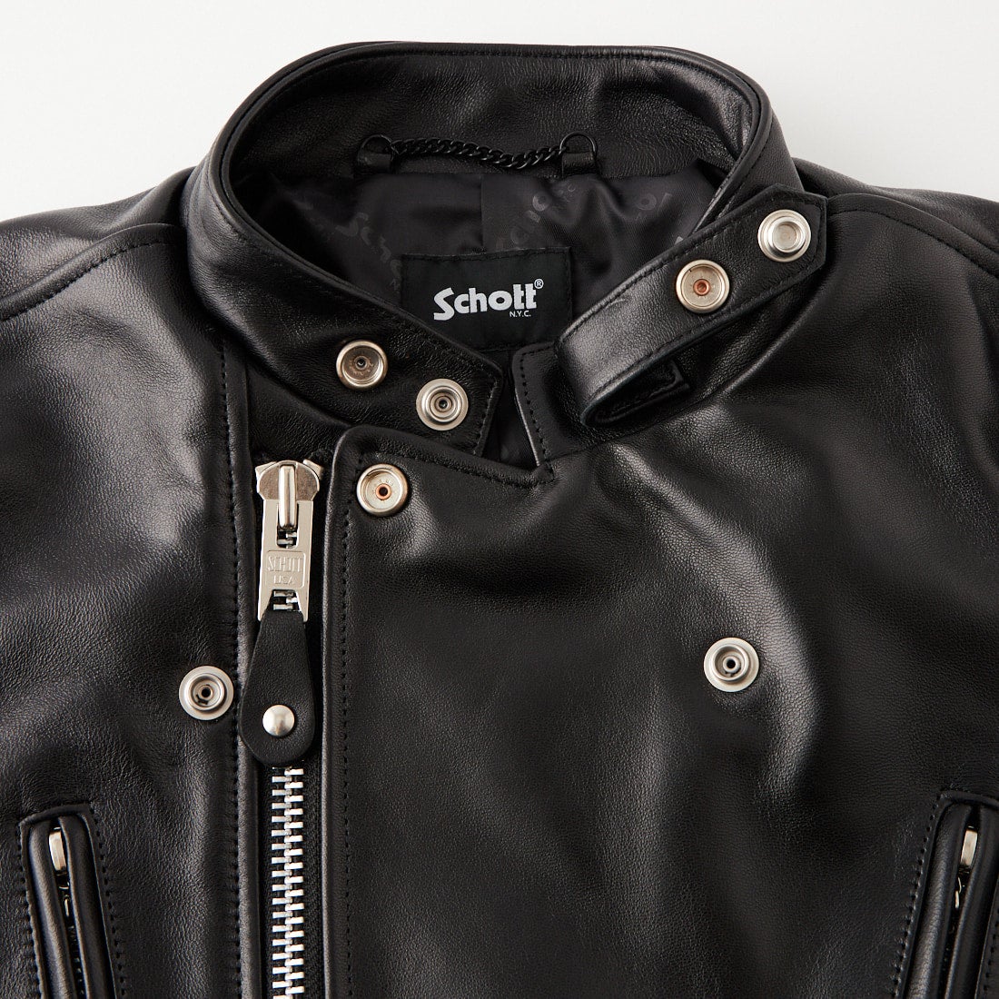 Schott [ショット] ダブルブレスト ライダースジャケット [7825950010] 010 BLACK