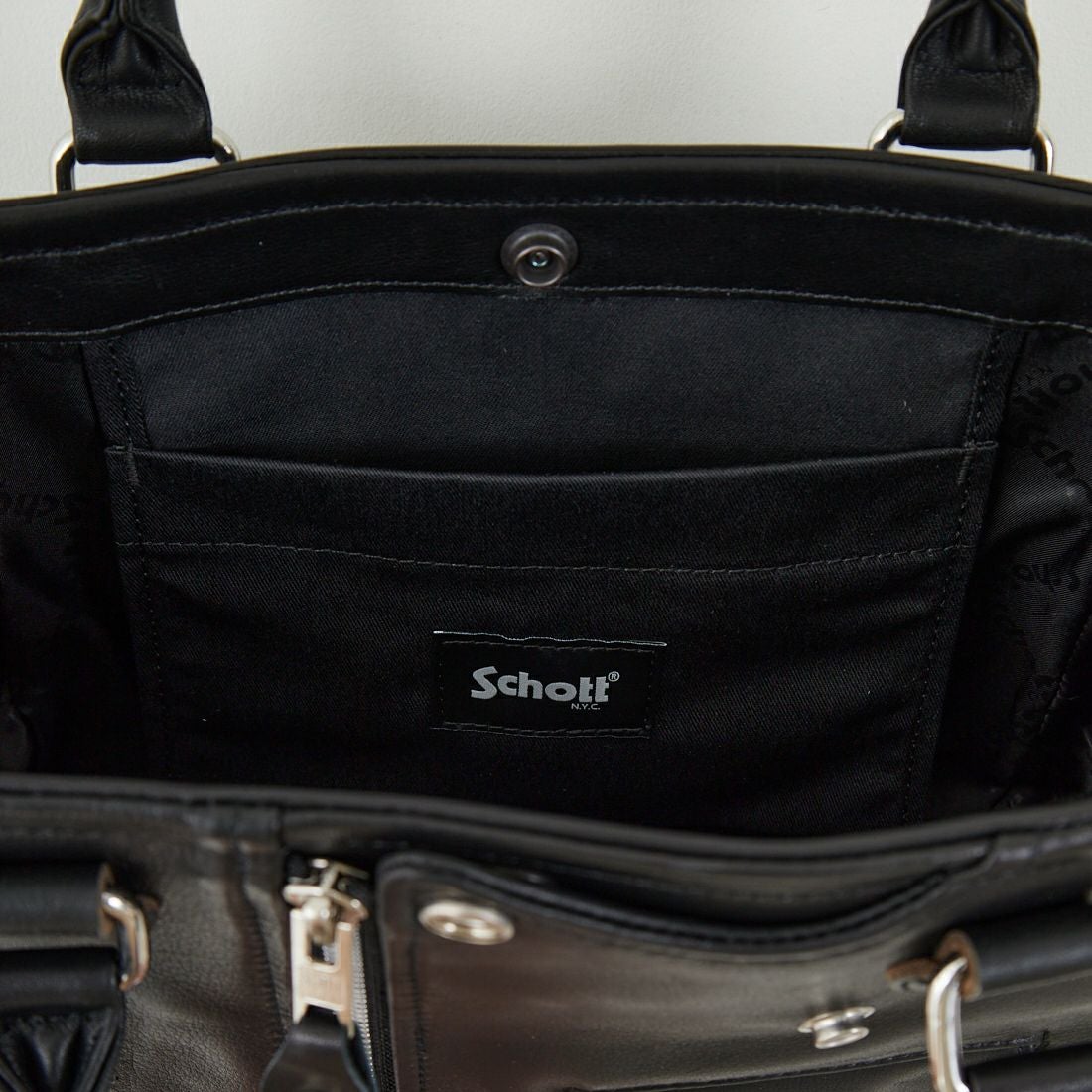 Schott [ショット] ミニライダーストートバッグ [7824976010] 010 BLACK
