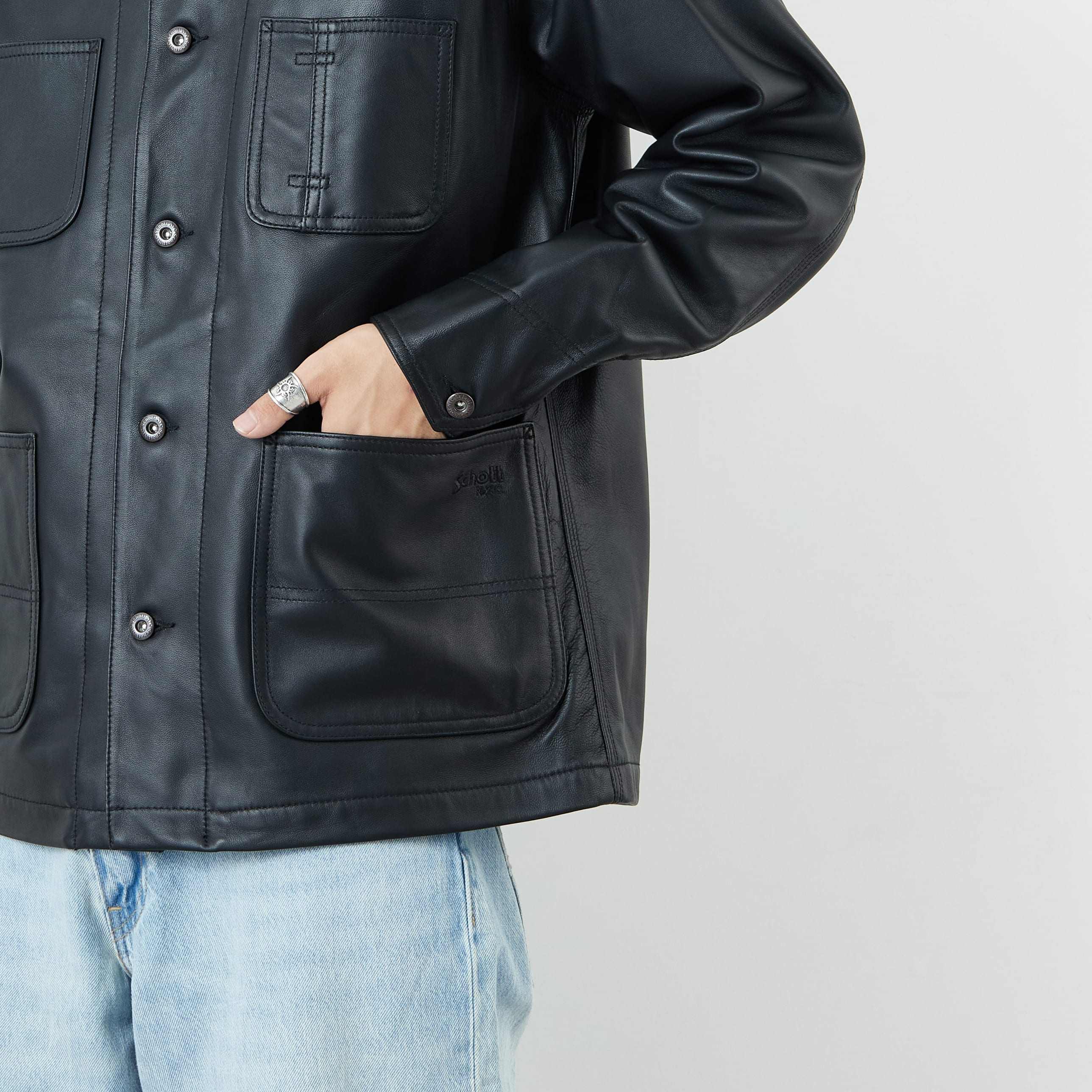 Schott [ショット] ラムレザー カバーオールジャケット [7825950012