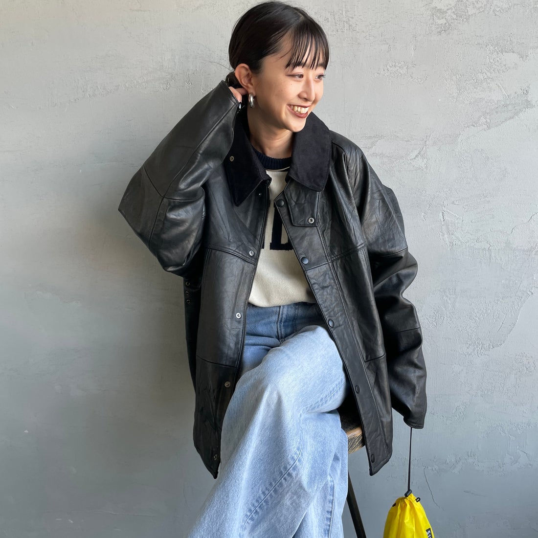 BLACK&&モデル身長：150cm 着用サイズ：0&&