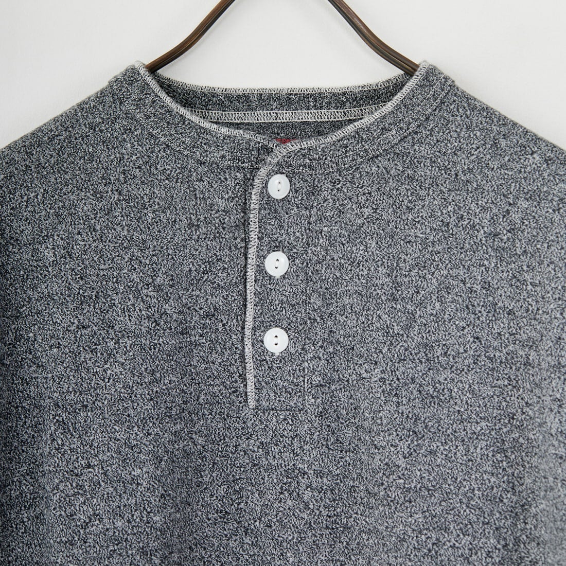Health knit [ヘルスニット] ヘンリーネック ロングスリーブTシャツ [HR25F-M159] H.CHARCOAL