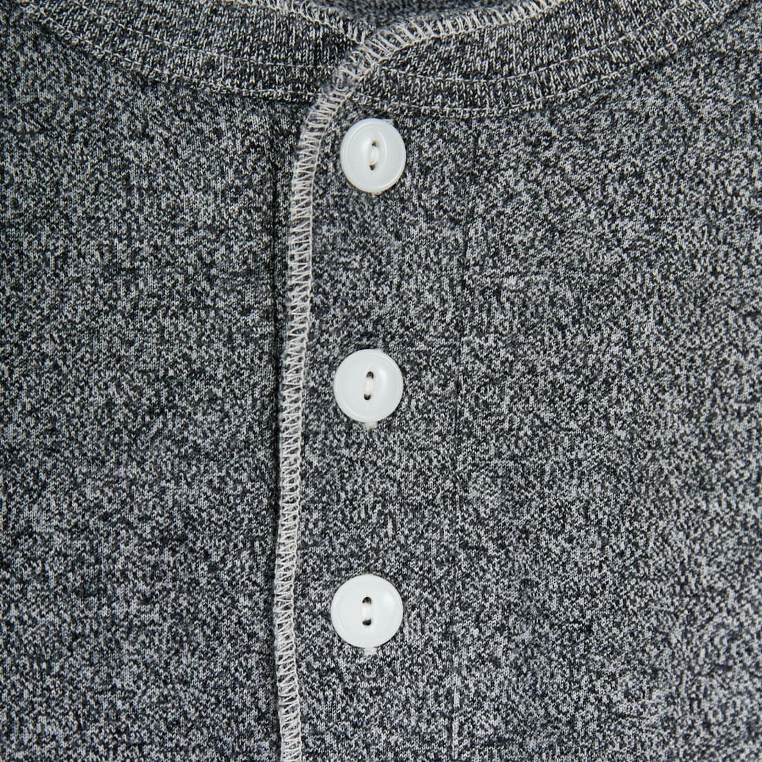 Health knit [ヘルスニット] ヘンリーネック ロングスリーブTシャツ [HR25F-M159] H.CHARCOAL