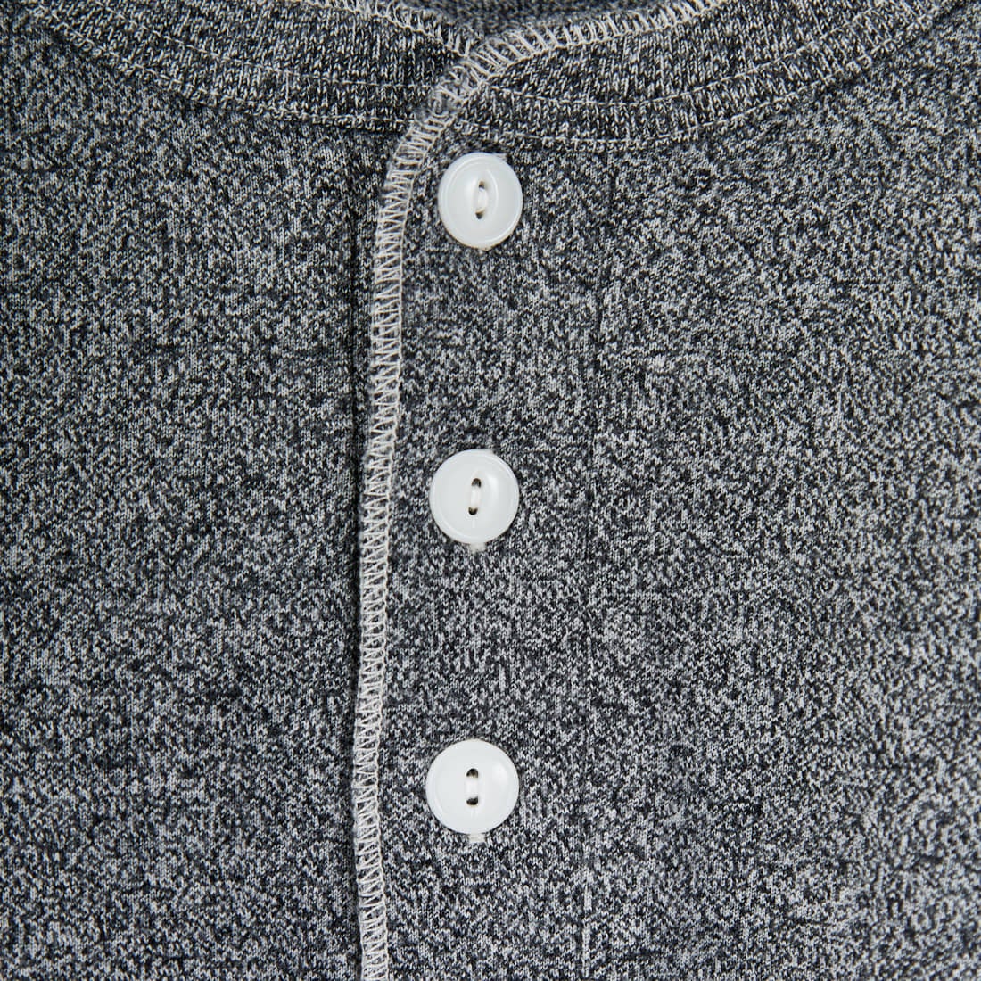 Health knit [ヘルスニット] ヘンリーネック ロングスリーブTシャツ [HR25F-M159] H.CHARCOAL
