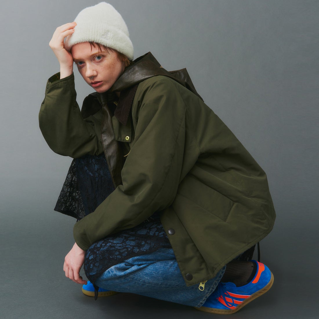 Barbour [バブアー] 別注 中綿入り TRANSPORT トランスポートジャケット [MCAS205-JF] OLIVE