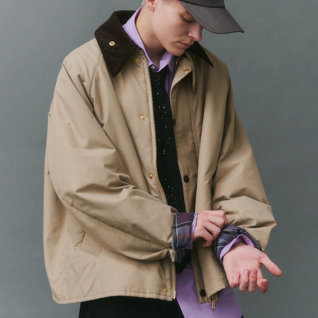 Barbour [バブアー] 別注 中綿入り TRANSPORT トランスポートジャケット [MCAS205-JF] GREIGE