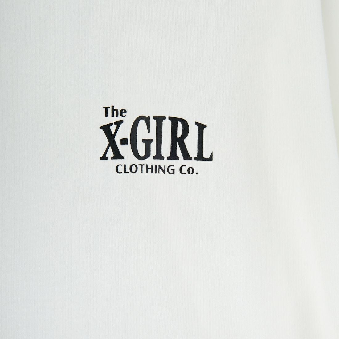 X-girl [エックスガール] オーナメントフェイス ロングスリーブTシャツ [105253011015] WHITE