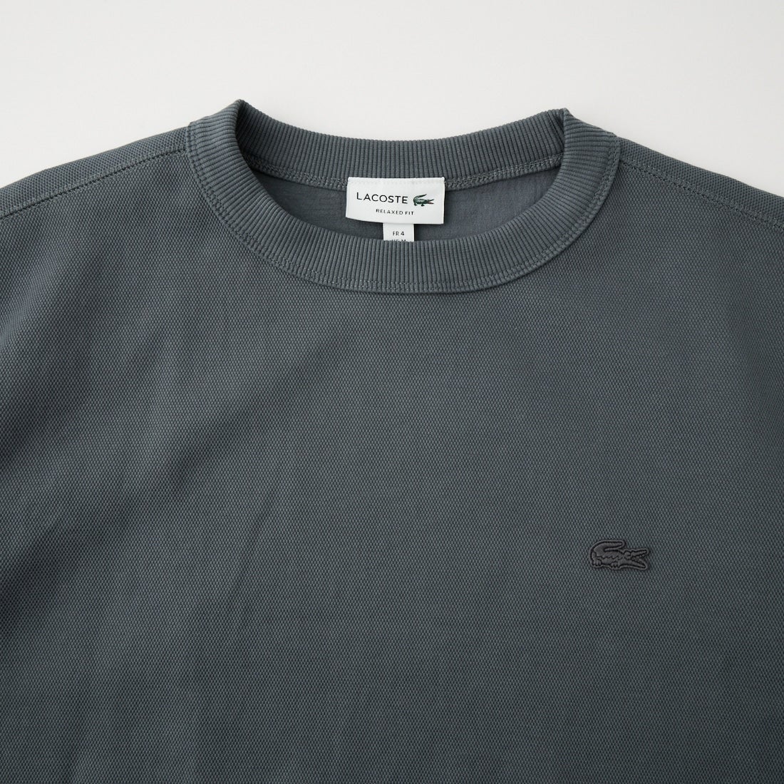 LACOSTE [ラコステ] 鹿の子ワントーンクルーネックスウェット [SH9359] 7EZ GREY