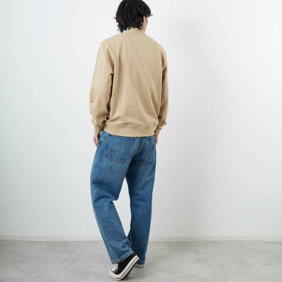 LACOSTE [ラコステ] ハイネックハーフジップスウェット [SH9774] 02S VIENNE &&モデル身長：179cm 着用サイズ：5&&