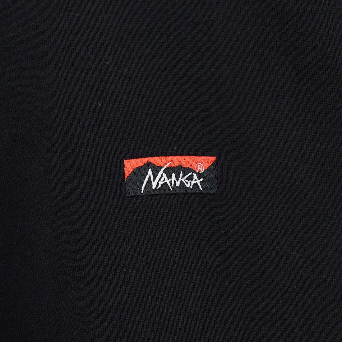 JEANSFACTORY × NANGA [ジーンズファクトリー × ナンガ] 別注 バック刺繍ロゴ クルーネックスウェット [NW2505-JF] BLACK