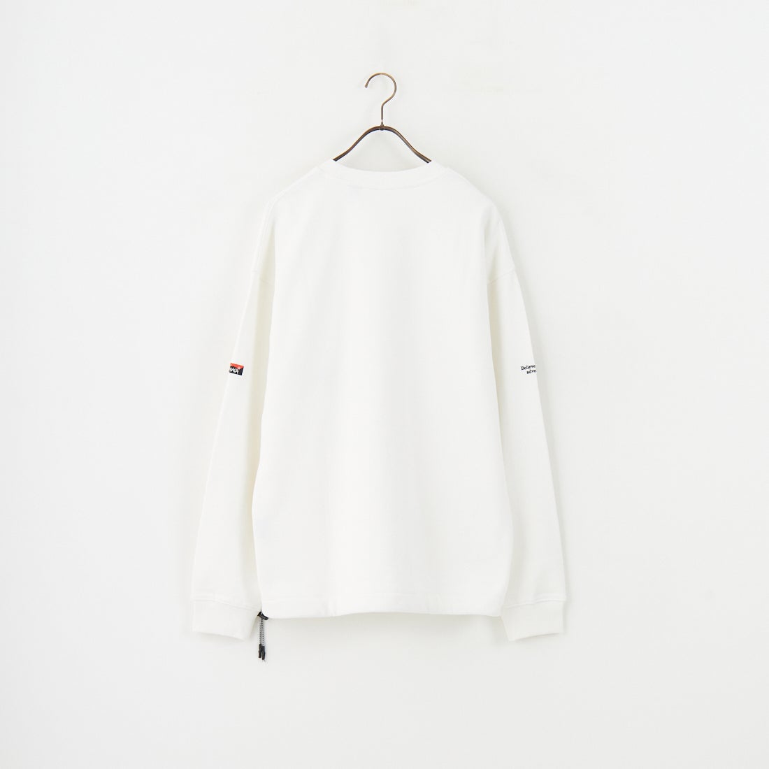 JEANSFACTORY × NANGA [ジーンズファクトリー × ナンガ] 別注 ワンポイント刺繍ロゴ ドローコードスウェット [NW2507-JF] WHITE