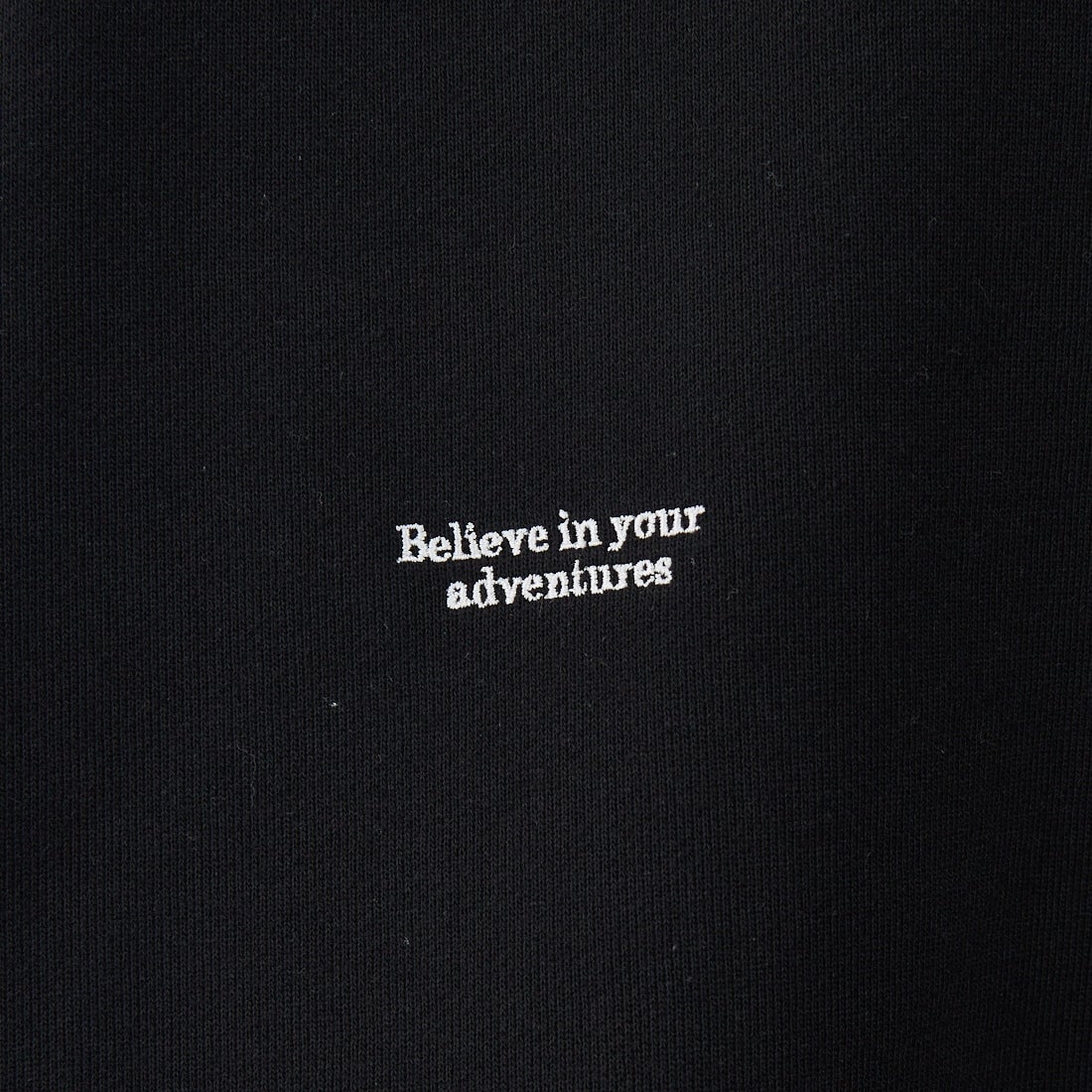 JEANSFACTORY × NANGA [ジーンズファクトリー × ナンガ] 別注 バック刺繍ロゴ クルーネックスウェット [NW2505-JF] BLACK