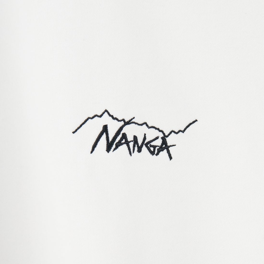 JEANSFACTORY × NANGA [ジーンズファクトリー × ナンガ] 別注 ワンポイント刺繍ロゴ ドローコードスウェット [NW2507-JF] WHITE